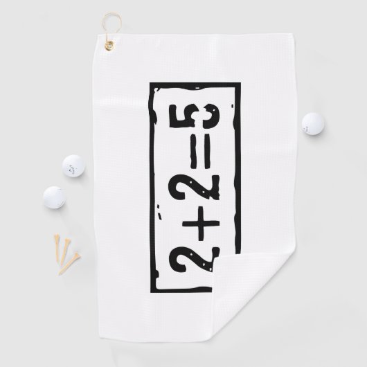 Serviette De Golf 2 plus 2 égale 5 (En situation)