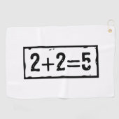 Serviette De Golf 2 plus 2 égale 5 (Horizontal)