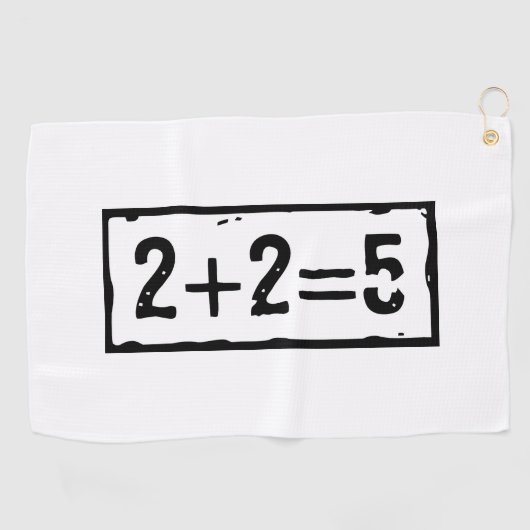Serviette De Golf 2 plus 2 égale 5 (Horizontal)