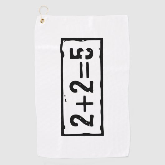 Serviette De Golf 2 plus 2 égale 5 (Devant)