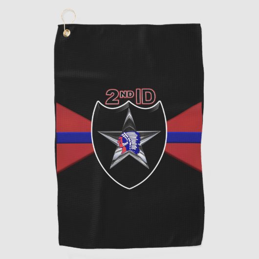 Serviette De Golf 2e division d'infanterie « Division Indianhead » (Devant)