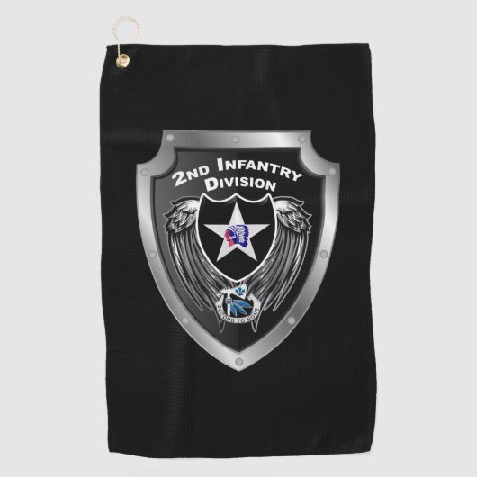 Serviette De Golf 2e division d'infanterie Division Indianhead (Devant)