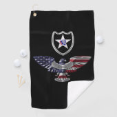 Serviette De Golf 2e Division d'Infanterie “Indianhead Division” Aig (En situation)
