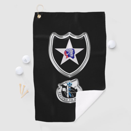 Serviette De Golf 2e division d'infanterie Insignes de patchs Custom (En situation)