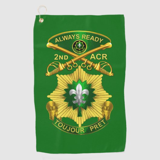 Serviette De Golf 2e Régiment de cavalerie blindée (Devant)