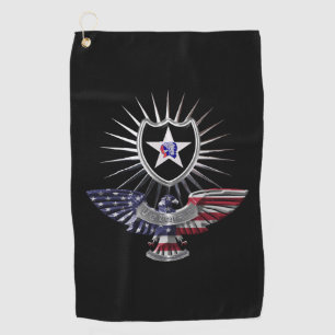 Serviette De Golf 2ème Division d'Infanterie “Indianhead Division” P