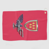 Serviette De Golf 32e Commandement de la défense aérienne Eagle (Horizontal)