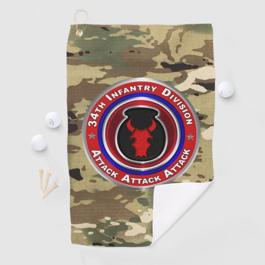 Serviette De Golf 34e division d'infanterie (En situation)