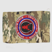 Serviette De Golf 34e division d'infanterie (Horizontal)