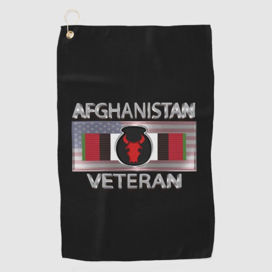 Serviette De Golf 34e division d'infanterie Afghanistan Vétérinaire (Devant)