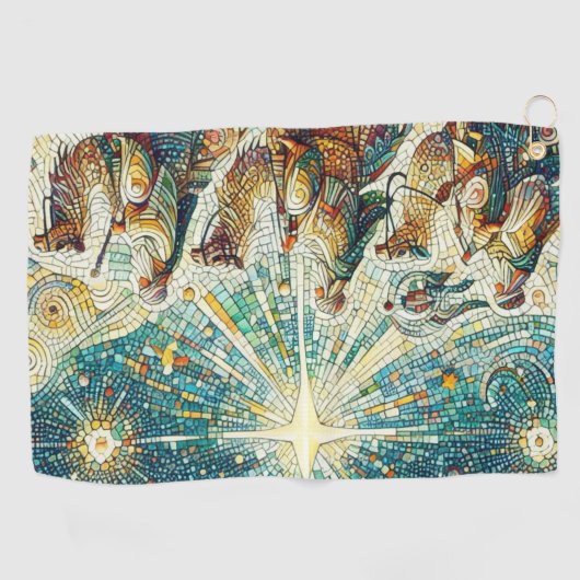 Serviette De Golf 3 hommes sages (Horizontal)