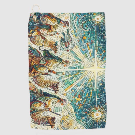 Serviette De Golf 3 hommes sages (Devant)