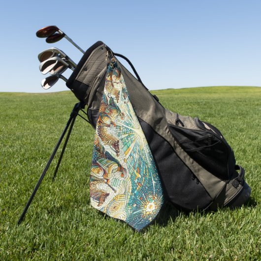 Serviette De Golf 3 hommes sages (Vert)