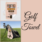 Serviette De Golf 3 photos aime papy orange