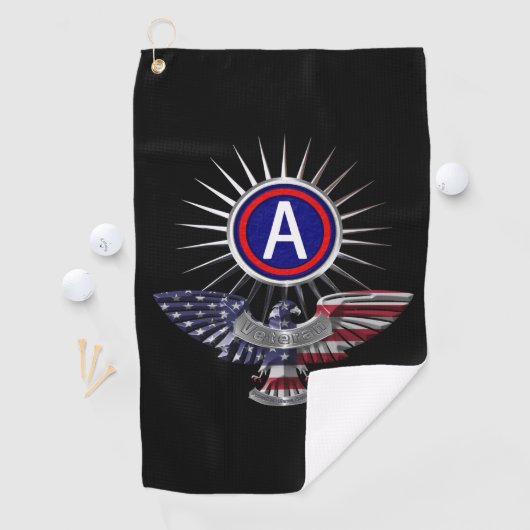 Serviette De Golf 3e armée Customisée Aigle Customisé (En situation)