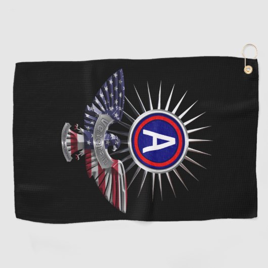 Serviette De Golf 3e armée Customisée Aigle Customisé (Horizontal)