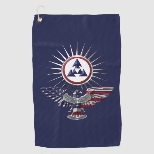 Serviette De Golf 3e Commandement de Soutien Aigle de Conception Spé (Devant)