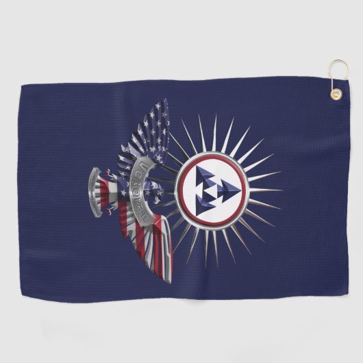 Serviette De Golf 3e Commandement du développement durable Aigle de (Horizontal)