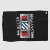 Serviette De Golf 3e division d'infanterie Afghanistan vétéran (Horizontal)