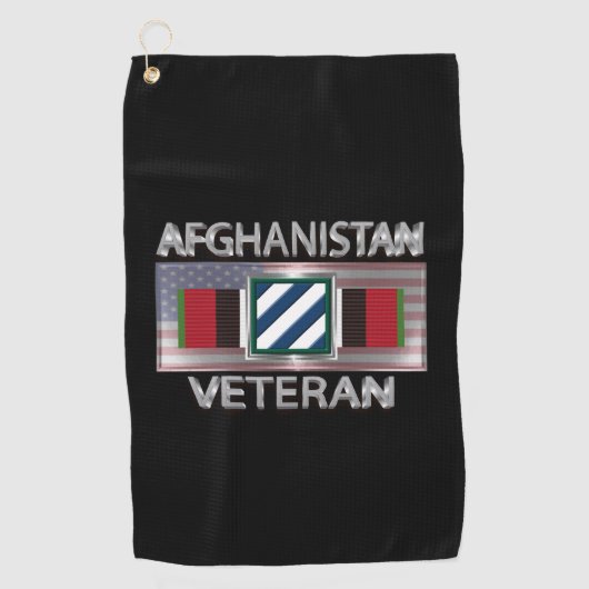 Serviette De Golf 3e division d'infanterie Afghanistan vétéran (Devant)