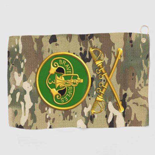 Serviette De Golf 3e régiment de cavalerie blindée  (Horizontal)
