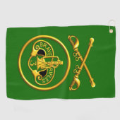 Serviette De Golf 3e régiment de cavalerie blindée Patch & Saber (Horizontal)