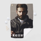 Serviette De Golf 40e anniversaire photo bonjour 40 gars (En situation)