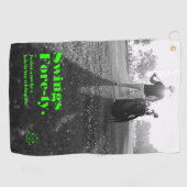 Serviette De Golf 40ème 50ème anniversaire Fête des pères Golf Papa (Horizontal)