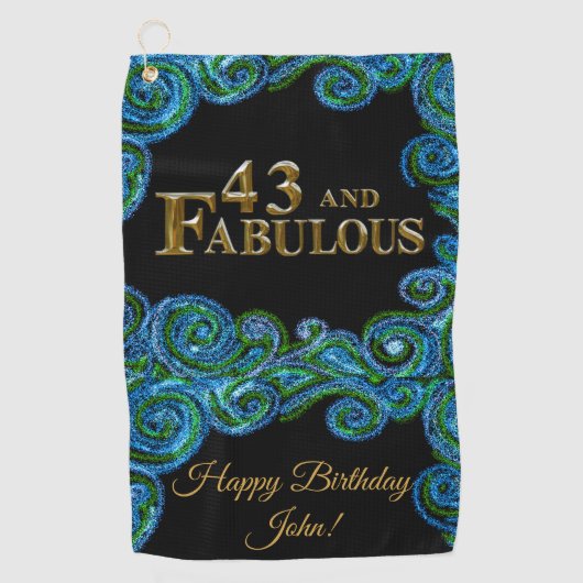Serviette De Golf 43e anniversaire (Devant)