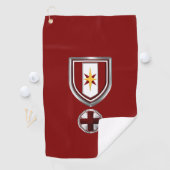 Serviette De Golf 44e Brigade Médicale Customisée Patch & Insignia (En situation)