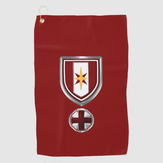 Serviette De Golf 44e Brigade Médicale Customisée Patch & Insignia (Devant)