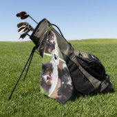 Serviette De Golf 4 Photos personnalisées pour animaux de compagnie (Vert)