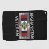 Serviette De Golf 4e division d'infanterie Afghanistan Vétérinaire (Horizontal)