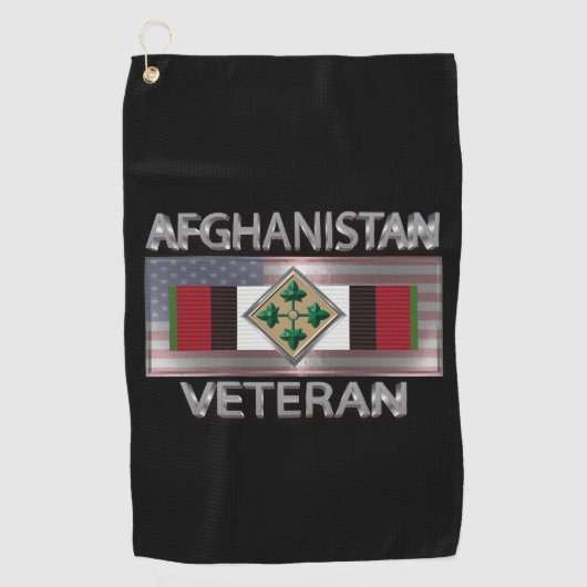 Serviette De Golf 4e division d'infanterie Afghanistan Vétérinaire (Devant)