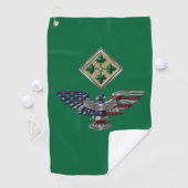 Serviette De Golf 4e division d'infanterie Aigle "tenace et loyale" (En situation)