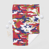 Serviette De Golf 4th of July, Independence day, Camouflage Gold (En situation)