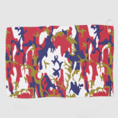 Serviette De Golf 4th of July, Independence day, Camouflage Gold (Horizontal)