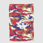 Serviette De Golf 4th of July, Independence day, Camouflage Gold (Devant)