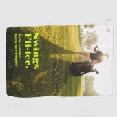 Serviette De Golf 50e anniversaire moderne 60e anniversaire Photo (Horizontal)