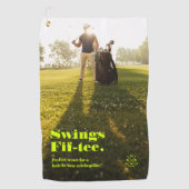 Serviette De Golf 50e anniversaire moderne 60e anniversaire Photo (Devant)