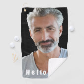 Serviette De Golf 50e anniversaire photo bonjour 50 (En situation)