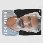 Serviette De Golf 50e anniversaire photo bonjour 50 (Horizontal)