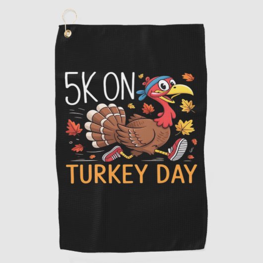 Serviette De Golf 5K Jour De La Turquie Thanksgiving Runic T-Sh Clas (Devant)