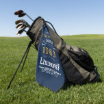 Serviette De Golf 60th Birthday 1963 Ajouter Nom Retro Legend Blue G<br><div class="desc">Design vintage chaque année "Original Quality Legendary Inspiration" serviette de golf. Ajoutez le nom et l'année souhaités dans les champs modèles pour créer un élément unique de célébration d'anniversaire. Faites équipe avec les cadeaux,  accessoires de fête et vêtements correspondants disponibles dans notre magasin www.zazzle.com/store/thecelebrationstore</div>