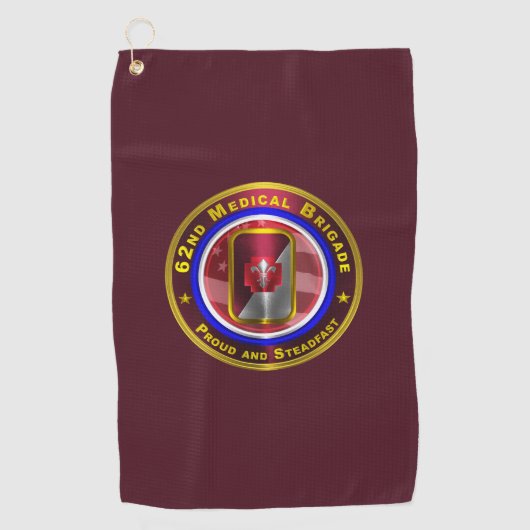 Serviette De Golf 62e Brigade Médicale "Fière et ferme" (Devant)