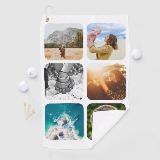 Serviette de golf 6 Modèle photo arrondi (En situation)