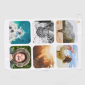 Serviette de golf 6 Modèle photo arrondi (Horizontal)