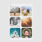 Serviette de golf 6 Modèle photo arrondi (Devant)