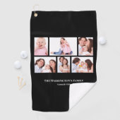 Serviette De Golf 6 sections Cadres photo personnalisées en noir (En situation)