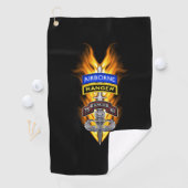 Serviette De Golf 75e Ranger Airborne Flaming Dagger (En situation)